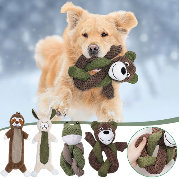 Dog Chew Toy Companion, Interactive Pet Toy for Puppies and Dogs, Helps Relieve Boredom and Anxiety, Ideal for Chewing, Playtime and Solo Entertainment(D)