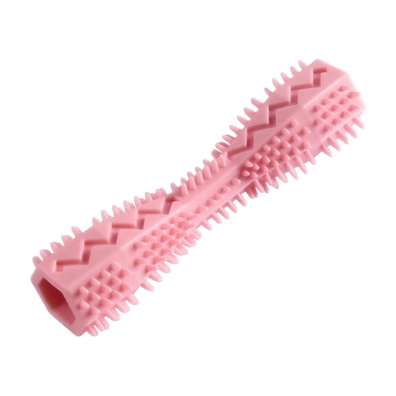 Dog Chew Toy Dumbbell Treat Dispenser, Textured Rubber Teeth Cleaning Stick for Food Dispensing Pet Boredom Relief Supplies