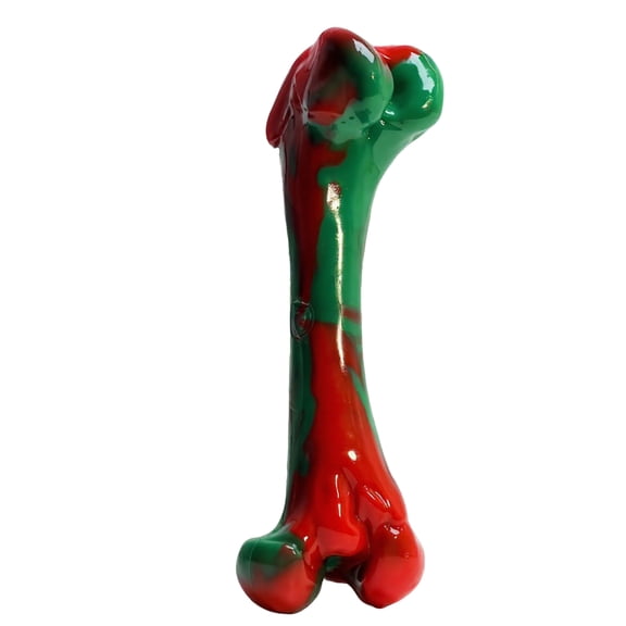 Dog Chew Toy - Durable Bone - Shaped Toy For Teeth Grinding, Interactive Play For Small Medium Large Dogs, Christmas - Themed Red Green Design For Puppies, Dogs
