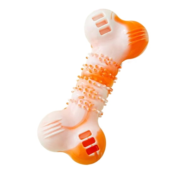 Dog Chew Toy, Durable Nylon Chew Bone for Aggressive Chewers, Teeth Cleaning, Interactive Play, for Small Medium Large Dogs - Orange