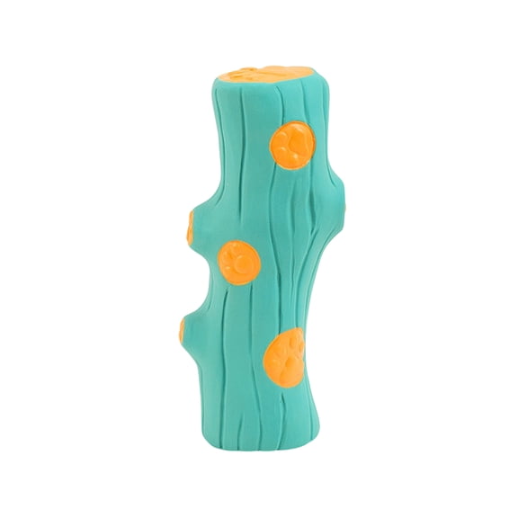 Dog Chew Toy – Realistic Tree Trunk Latex Squeaky Puppy Teething Toy for Anxiety Relief, Durable & Safe Rubber Dental Chew for Indoor/Outdoor Play, 8.5-inch