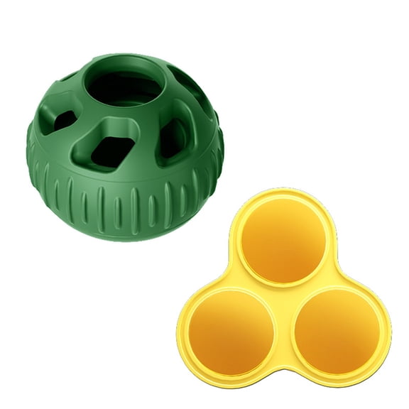 Dog Chew Toy Silicone Fillable Treat Ball Teething Toy for Aggressive Chewers Leak Food Toy for Teeth Clean Training