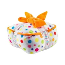 Dog Chew Toy, Squeaky Birthday Cake Toy, Soft Non-Toxic Plush Pet Toy for Dogs, Durable Stuffed Fabric Safe for Puppy Playtime and Birthday Party Activities