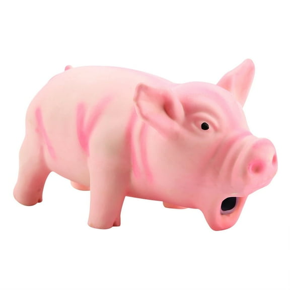 Dog Chew Toy, Squeaky Pig Dog Toys Latex Grunting Pig Sound Play Dog Toy Cute Pig Grunting Squeak Latex Interactive Squeak Funny Cute Dog Toy Pet Dog Puppy Toy[Pink]