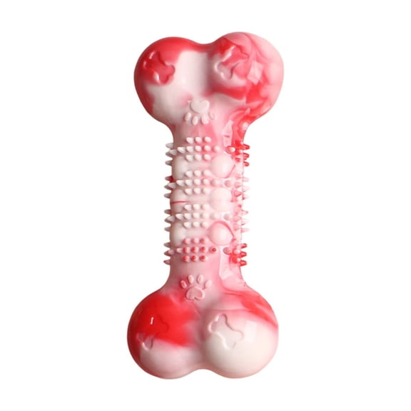 Dog Chew Toy,Teething Chew Toy for Dogs | Bone Teething Stick | Interactive Toys with Built-in Sound Squeaker for Small Medium Canine Tartar Cleansing,Red