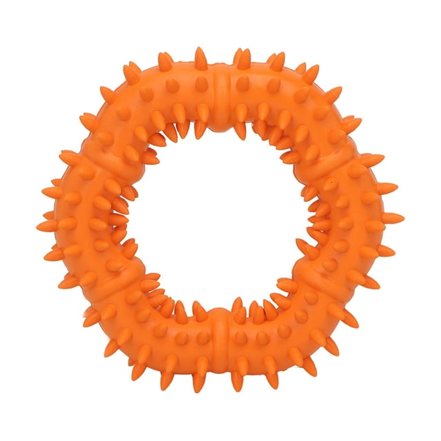 Dog Chew Toy Thorn Design Rubber Lightweight Throwing Catching Flying
