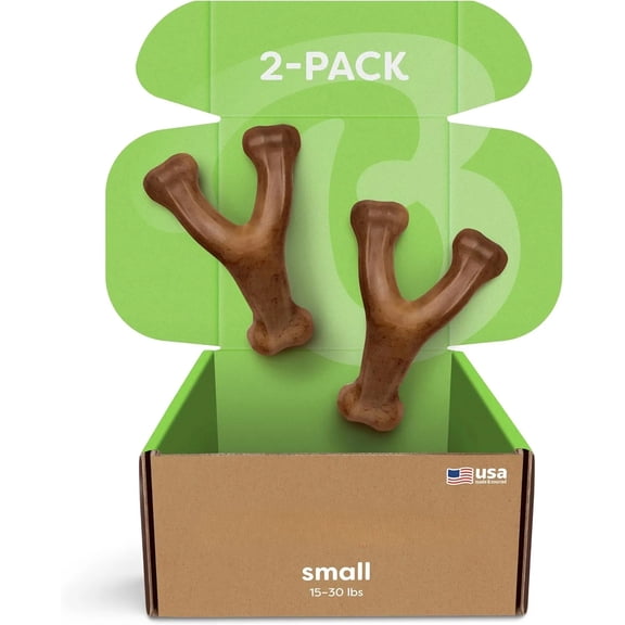 Dog Chew Toy Wishbone Shape - Durable Bacon Flavored Chew for Aggressive Chewers Medium Breed Dogs(Medium)