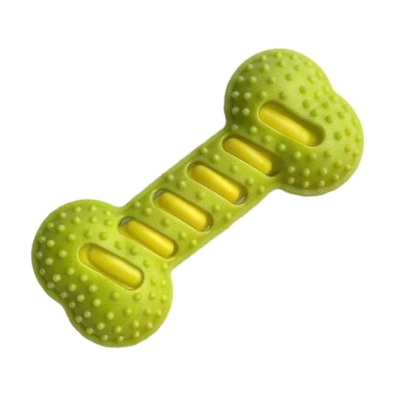 Dog Chew Toy for Aggressive Chewers, Bone Design with Squeaker & Teeth for Large Breeds