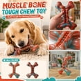 thumbnail image 1 of Dog Chew Toy for Aggressive Chewers, Silicone Muscle Bone Dog Toy, Relieves Destructive Chewing Behavior, 1 of 7