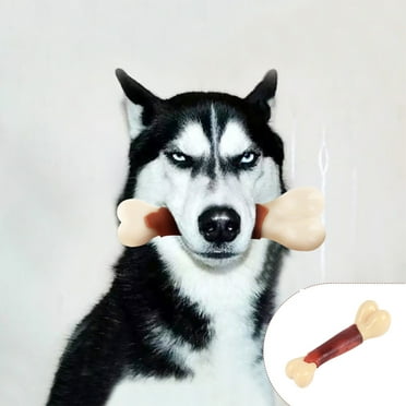 Dog Chew Toy for Aggressive Chewers, Tough Big Nylon & Rubber Teething Stick Durable Dog Toy for Large Medium Breed