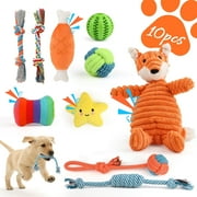 MASBRILL Dog Toys for Small Dogs ,10 Pack Puppy Chew Toys for Teething and Training with Plush Squeaky Toys, Treat Ball and Rope Toys to Keep Them Busy