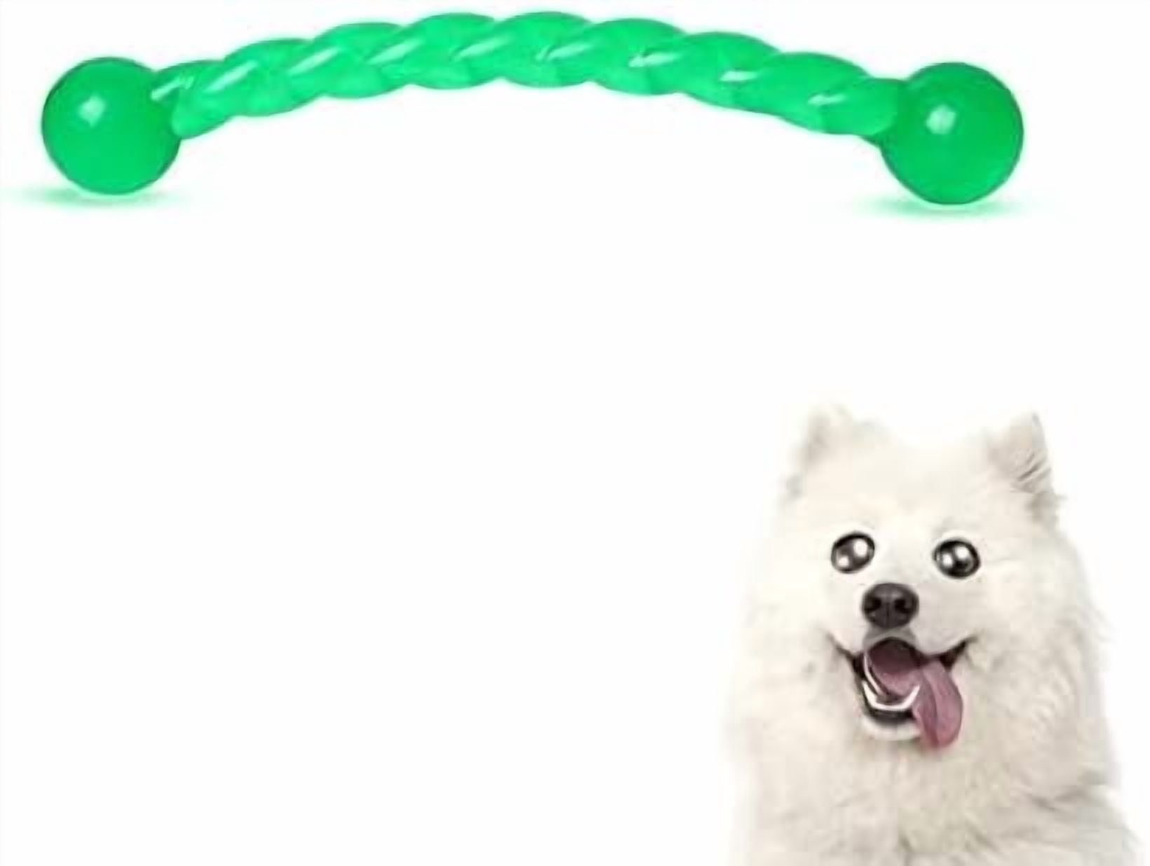 Dog Chew Toys 11'' Long for Small/Medium Dogs Aggressive Chewers, Rubber Puppy Dog Rope Toys Knot Dental Teething Toys Almost Indestructible Washable