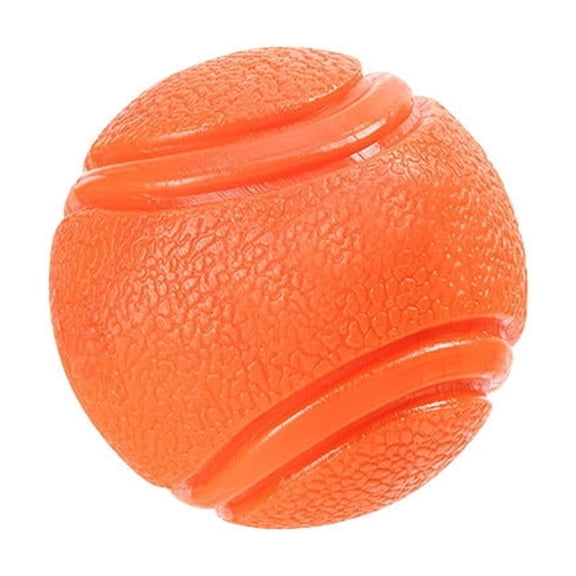 Dog Chew Toys,2.36 Inch Solid Elastic Rubber Dog Toys for Interaction,Dog Training Ball for Small Dog(No Rope）,Orange