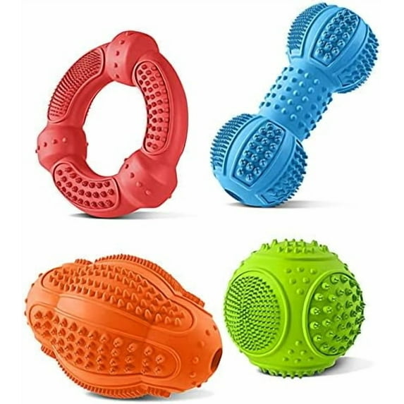 Dog Chew Toys 4 Pack, Dog Toys for Aggressive Chewers Small Medium ...
