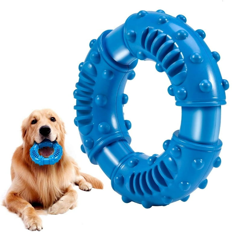 MASBRILL Dog Toys for Aggressive Chewers Large Breed , Interactive Chew Toy  for Dogs Brightly Colored Dog Enrichment Toy for Aggressive Chewers Blue 