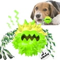 thumbnail image 1 of Dog Chew Toys Ball for Aggressive Chewers, Likaty Indestructible Squeaker Dog Toy Puppy Chew Teething Toys for Large Medium Small Dogs,Green, 1 of 6