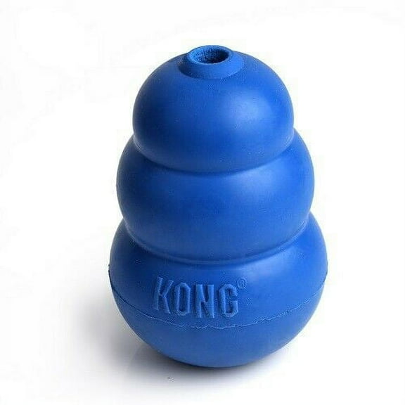 Dog Chew Toys Blue Rubber Extra Tough Treat Dispensing Anxiety Relief Pick Size (Small)