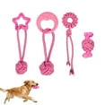 thumbnail image 1 of Dog Chew Toys, HOMEIORA Rope Dog Toys, Aggressive Chewers Indestructible Tug of Dog Toys, Treat Ball and Rope Toys to Keep Them Busy, 4pcs, 1 of 5