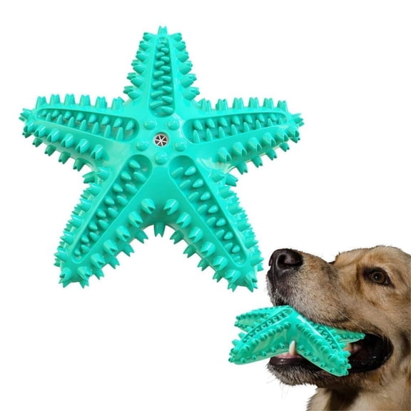 Dog Chew Toys Squeaky Dog Toys Dog Water Floating Toys Starfish Natural Tooth Brush Teeth Cleaning Toy for Small Medium Dog
