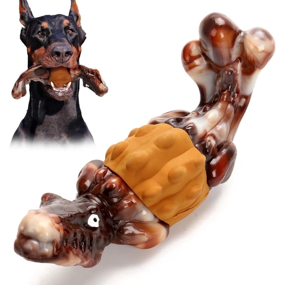 Dog Chew Toys for Aggressive Chewers,Tough Dog Toys,Long Lasting Dog Toys,Durable Dog Toys for Large Medium Small Dogs to Keep Them Busy,Bacon Flavor