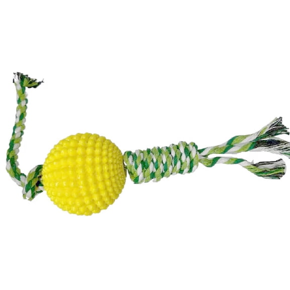 Dog Chew Toys for Aggressive Chewers, Likaty Indestructible Rope Dog Ball Toy Puppy Chew Teething Toys for Large Medium Small Dogs,Yellow