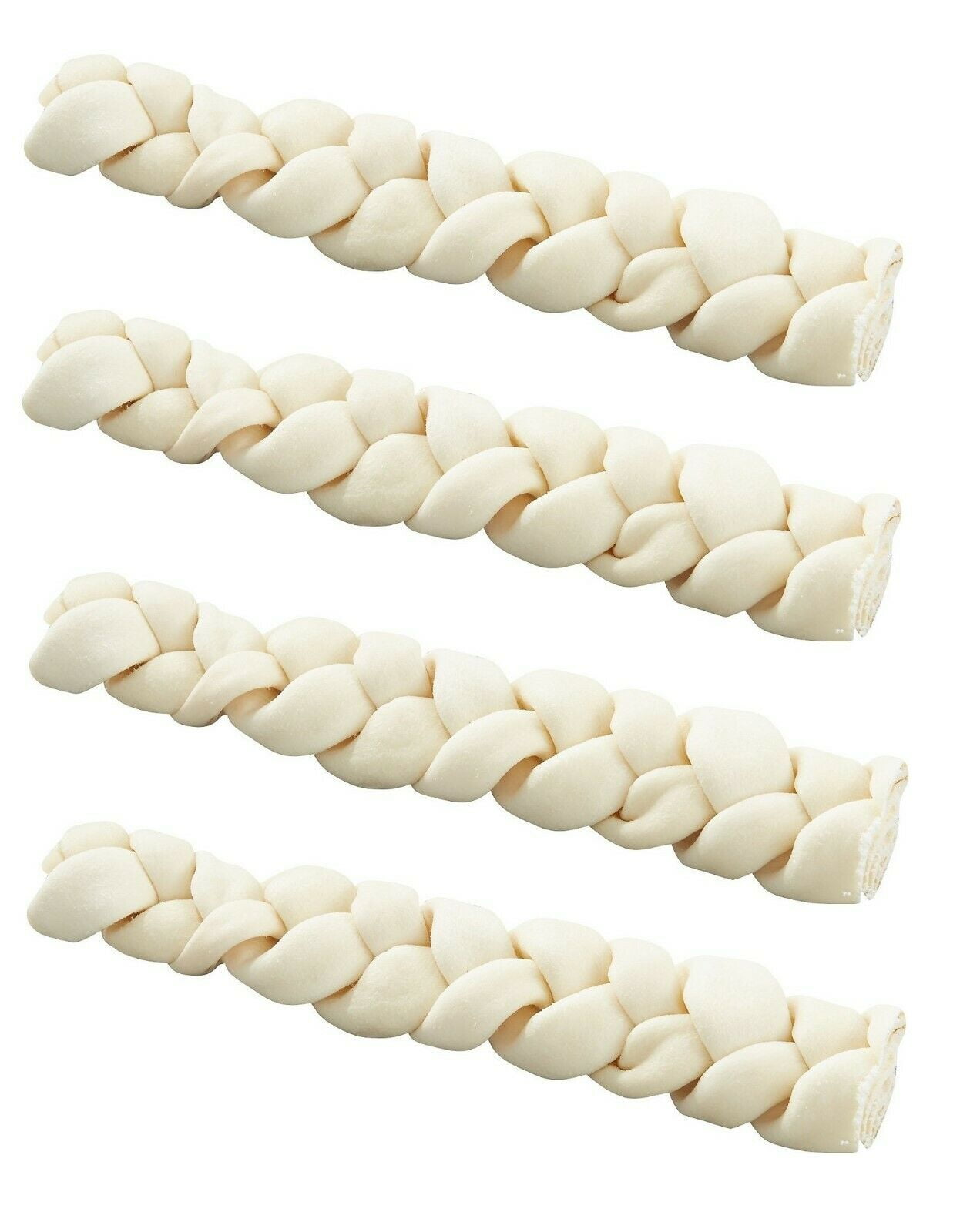 Dog Chew Treats Braided Stick USA Rawhide Beefhide Braids Long Lasting 7" or 12" (12" - Four Braids)