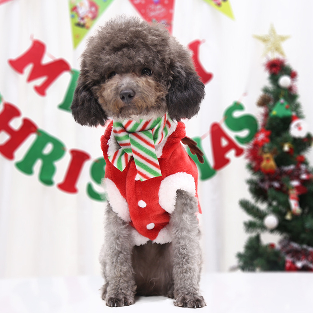 Dog Christmas Costume Clothes Pet Party Holiday Favor Hoodie Costume
