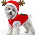 thumbnail image 1 of Dog Christmas Costumes, Pet Cold Weather Sweater Coat, Puppy Santa Claus Reindeer Outfit Winter Hoodie Warm Vest Clothes, Jumpsuit Apparel for Small Medium Dogs Cats Party Cosplay, 1 of 7