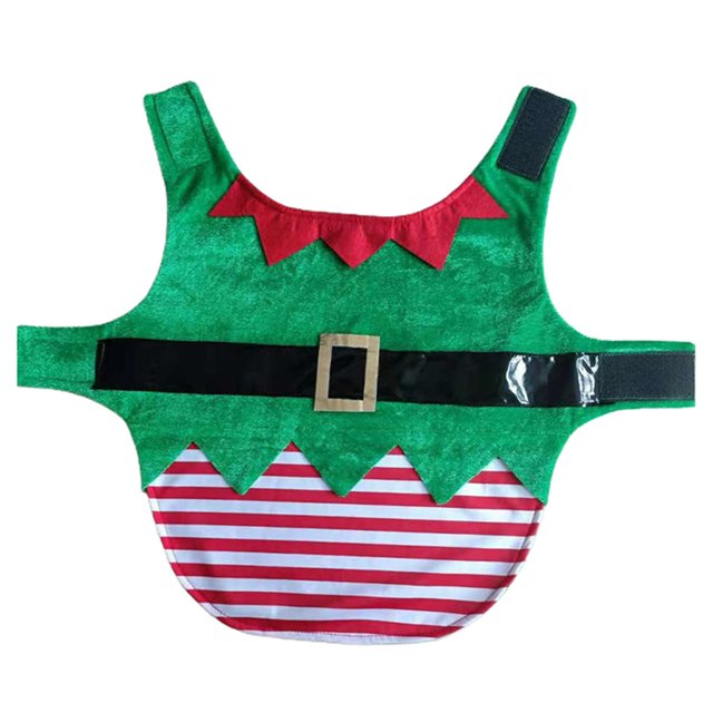 Dog Christmas Elf Costume, Winter Pet Vest Cosplay Clothes Winter Pet