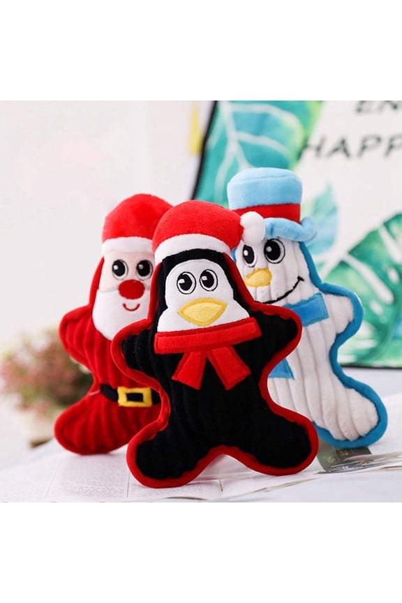 Dog Christmas Funny Gift Playing Squeaky Toys Pet Soft Chew Interactive Sound Toy