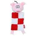 thumbnail image 1 of Dog Christmas Gift Squeaky Squares Pig Festive Plush Play Toy Xmas Present, 1 of 3