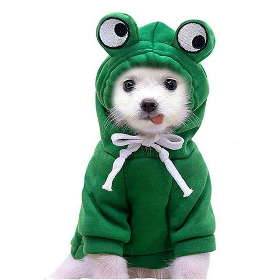 Dog Christmas Halloween Costumes,Dog Hoodies for Small Dogs Cats, Cat Puppy Outfits,Yorkie Chihuahua Pomeranian Clothes (Large, Orange-Carrot)