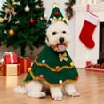 thumbnail image 1 of Dog Christmas Outfit Pets Xmas Tree Costume Pointed Hat with Neck Collar Festive Pet Attire for Parties Dress-up Photography, 1 of 7