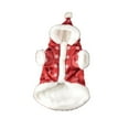 thumbnail image 1 of Dog Christmas Outfits Girl Boy Dog Holiday Dress Lightweight Doggie Costume Puppy Clothes Pet Apparel with Bowknot Santa Print Cat Clothing, Red Large, 1 of 5