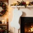 thumbnail image 1 of Dog Christmas Stocking, Knit Christmas Stocking for Dogs, Bone Shape Dog Stocking Christmas Large Pet Stockings Hanging Dog Christmas Stocking for Dogs Cats Pets, 1 of 6