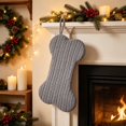 thumbnail image 1 of Dog Christmas Stocking, Knit Christmas Stocking for Dogs, Bone Shape Dog Stocking Christmas Large Pet Stockings Hanging Dog Christmas Stocking for Dogs Cats Pets, 1 of 6