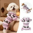 thumbnail image 1 of Dog Christmas Sweater Clothes, Puppy Winter Warm Soft Pajamas, Flannel Onesie PJS for Small Dogs, Pet Holiday Parties Pullover Sweaters Cat Doggie Boy Girl, 1 of 6