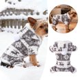 thumbnail image 1 of Dog Christmas Sweater Clothes, Puppy Winter Warm Soft Pajamas, Flannel Onesie PJS for Small Dogs, Pet Holiday Parties Pullover Sweaters Cat Doggie Boy Girl, 1 of 6