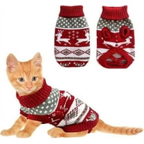 Dog Christmas Sweaters Pet Winter Knitwear Xmas Clothes Classic Warm Coats Reindeer Snowflake Argyle Sweater for Kitty Puppy