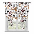 thumbnail image 1 of Dog Claws Balloon Curtains for Windows, Bedroom Curtains 54 Inch Length, Pet Cat Cartoon Cute Animal Bone Pawprints Tie Up Curtains Panels Thermal Insulated Bathroom Curtains Window 42"x54", 1 of 8