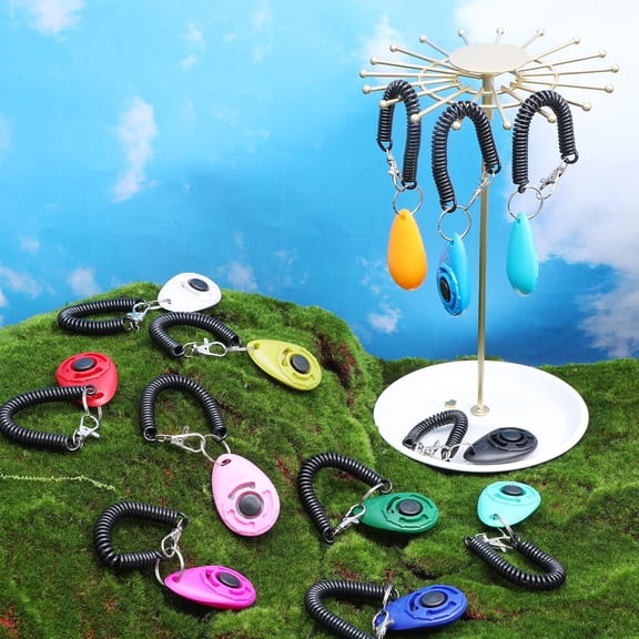 Dog Clicker for Training, Pet Training Clicker Set with Wrist Strap for Dogs Cats Puppy Birds Horses Behavioral Training (Multicolor)