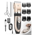 thumbnail image 1 of Dog Clipper Low Noise  Kit With Rechargeable Pet Shaver Cordless Electric Quiet Hair Set For Dogs Cats Pets(gold), 1 of 7