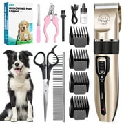 Dog Clippers, Cordless Dog Grooming Kit, Professional Quiet Electric Pets Hair Trimmers