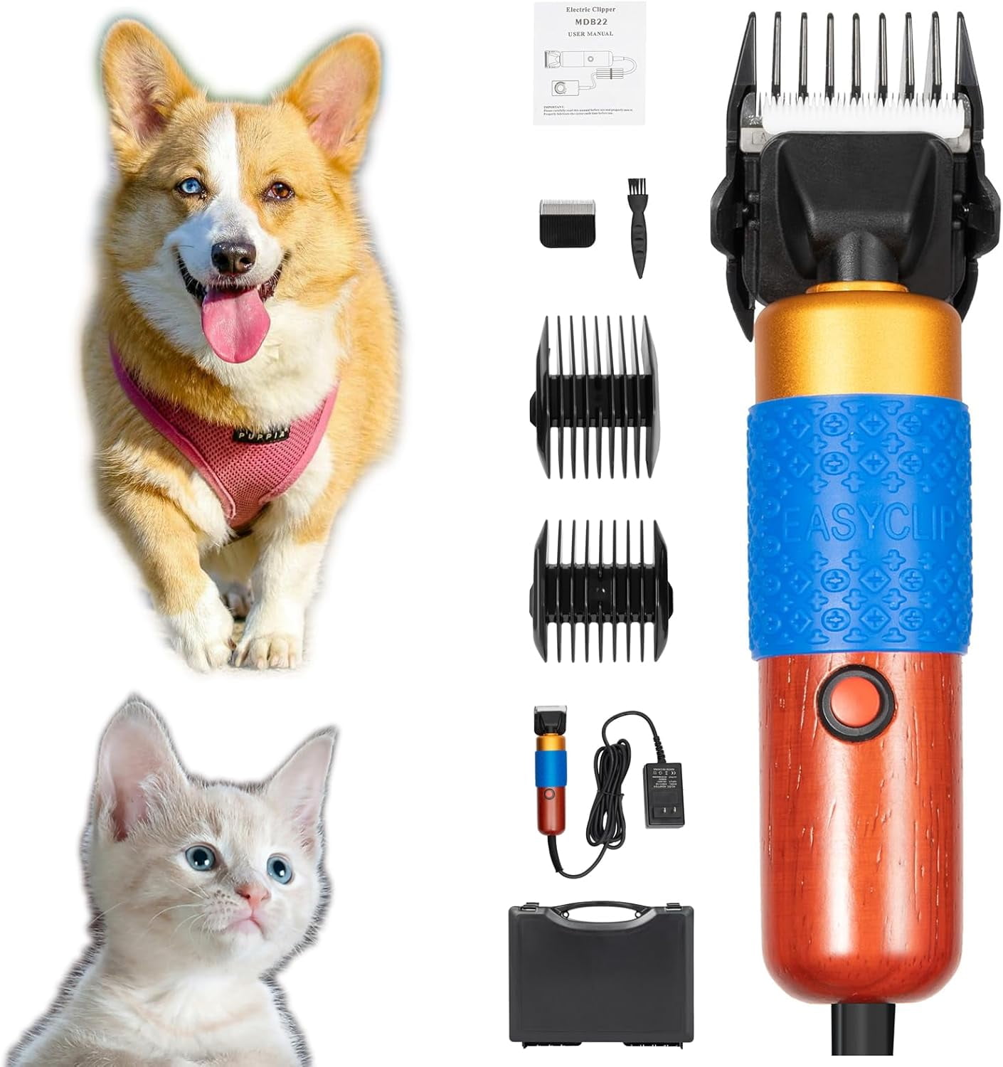 Dog Clippers for Grooming 36W Professional Dog Grooming Kit, Low Noise