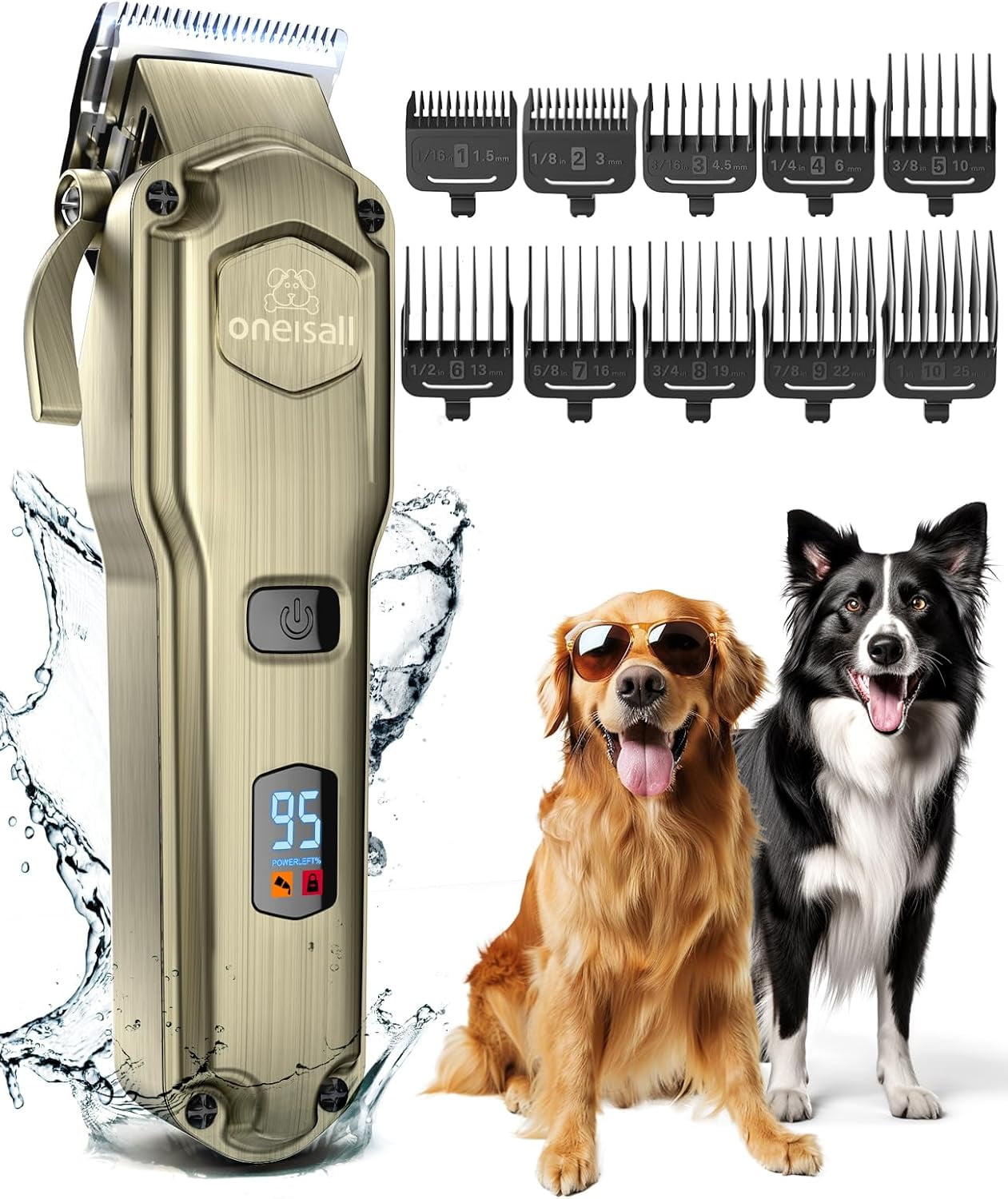 Dog Clippers for Grooming for Thick Heavy Coats/Low Noise Rechargeable ...