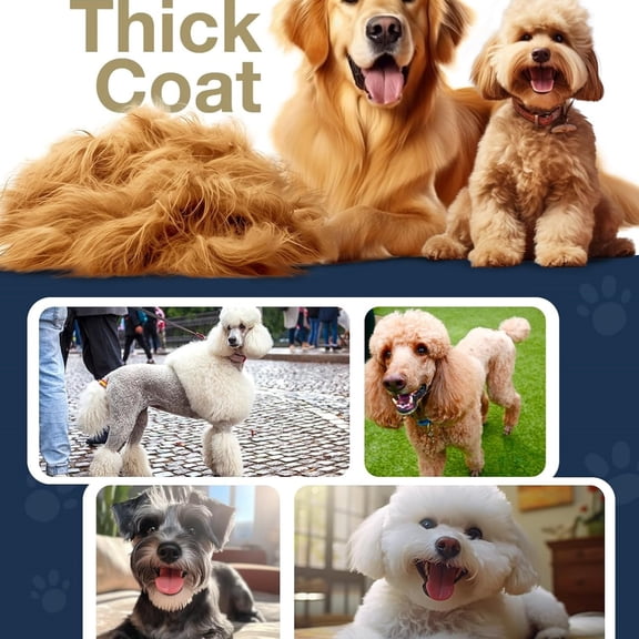 Dog Clippers for Grooming for Thick Heavy Coats/Low Noise Rechargeable Cordless Pet Shaver with Stainless Steel Blade/Waterproof Dog Shaver for Dogs Pets and Animals