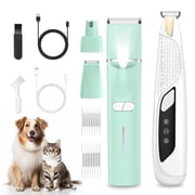 Dog Clippers for Grooming for Heavy Thick Hair Coats, Low Noise Hair Trimmer, Rechargeable Cordless Pet Shaver, Dog Grooming Kit with Paw Trimmer Nail Grinder f