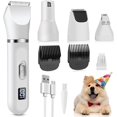 thumbnail image 1 of Dog Clippers for Grooming, Dog Nail Trimmers, 4 in 1 Dog Grooming Kit with LED Display and USB Rechargeable Cordless for Dogs Cats Pets, 1 of 5