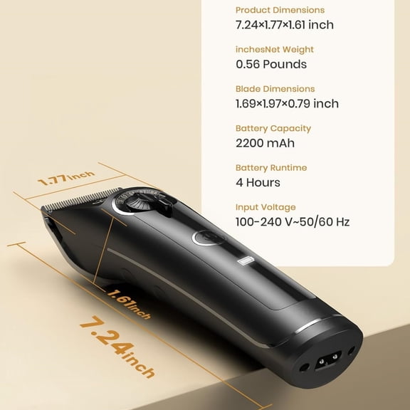 Dog Clippers for Grooming Doodles Poodles Thick Curly Hair,Low Noise Heavy Duty Dog Grooming Kit with Detachable Metal Blades