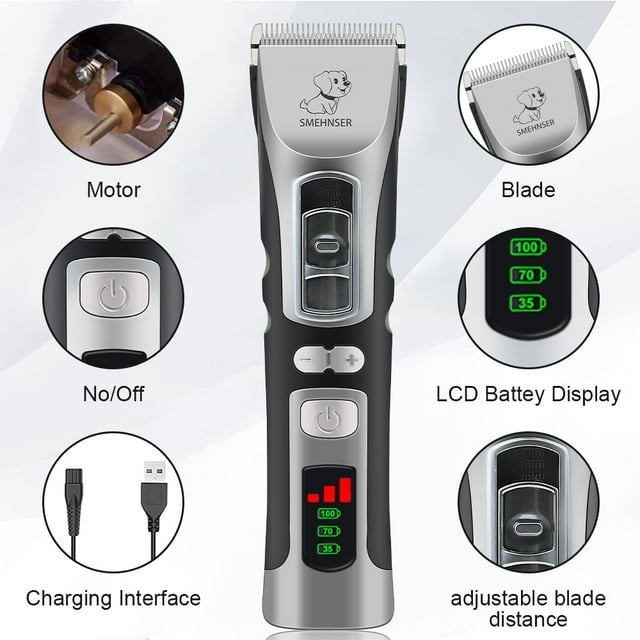 Dog Clippers for Groomings, Quiet Profesional Cordless Dog Hair Trimmer